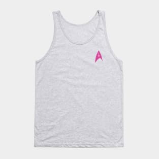 Pocket (combadge) size - Starfleet Delta with pink ribbons - Fanart for the cure Tank Top